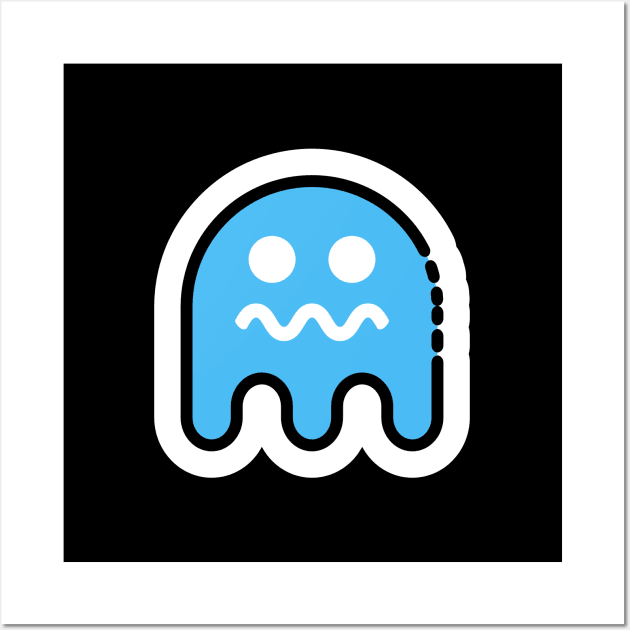 Blue Ghost // Line Art Sticker Wall Art by Pulpixel